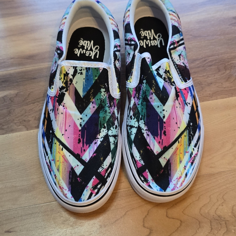 Yes We Vibe Multicolor Casual Slip-Ons